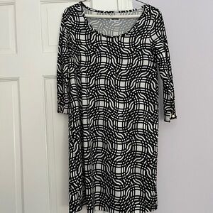 Black and White Print Dress by Mudpie size small